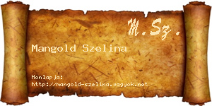 Mangold Szelina névjegykártya